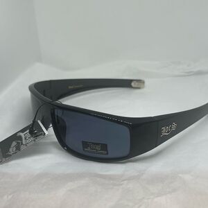 LOCS 9055-BK Gangster Style Sunglasses – Black Frame – Maximum UV Protection